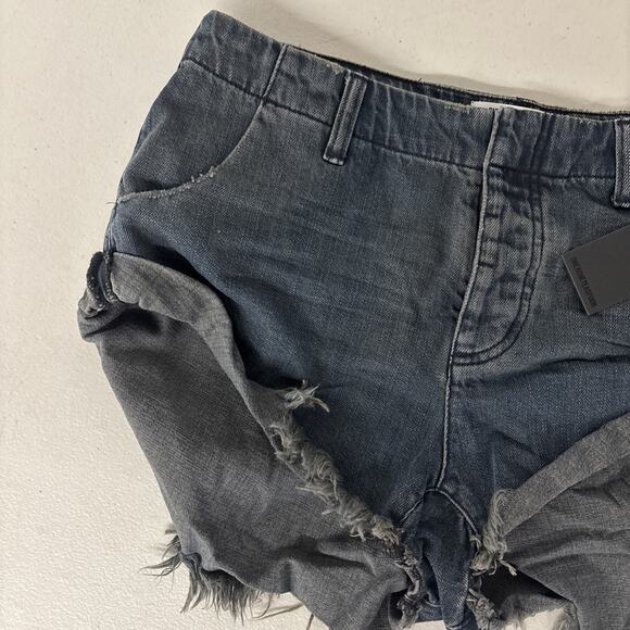 NEW NWT One Teaspoon Free People Sz 26/2 Shorts Fox Black Gray Sailors - Picture 2 of 7